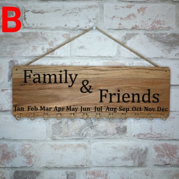 Family & Friends Birthday Calendar