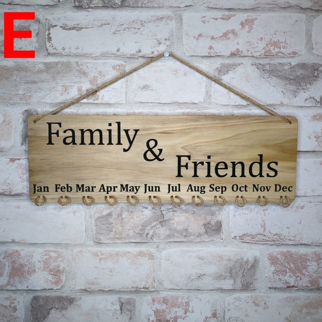 Family & Friends Birthday Calendar