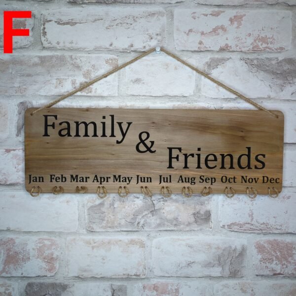 Family & Friends Birthday Calendar