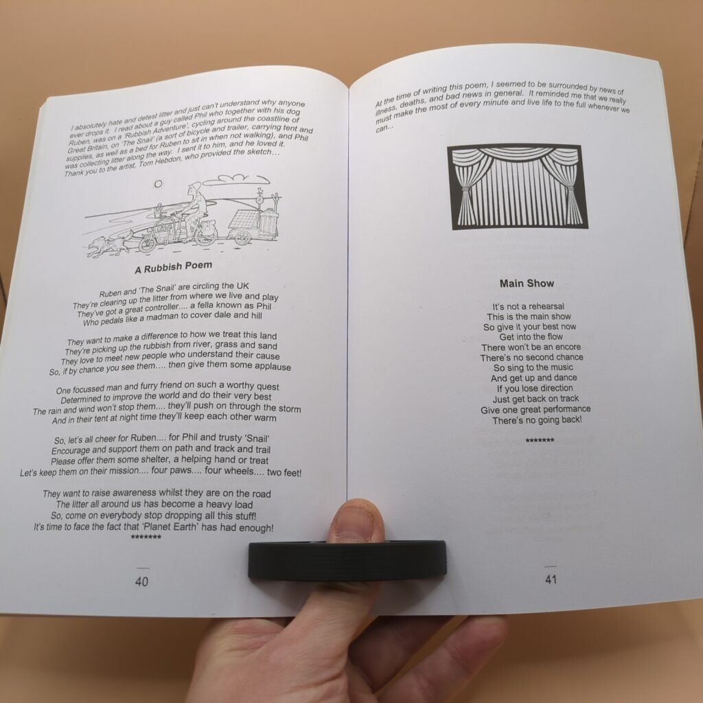 Thumb Page Holder, 3D Printed