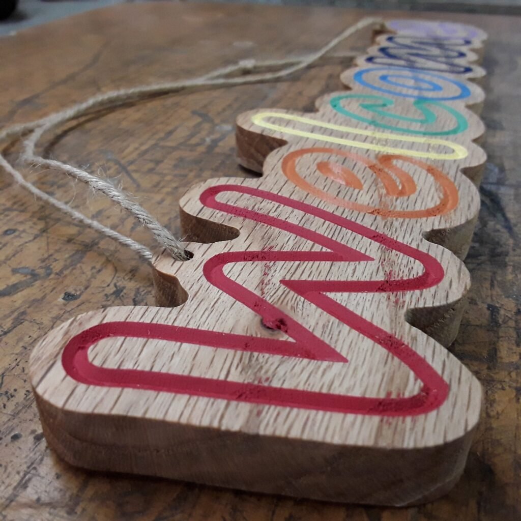 Rainbow Welcome Engraving