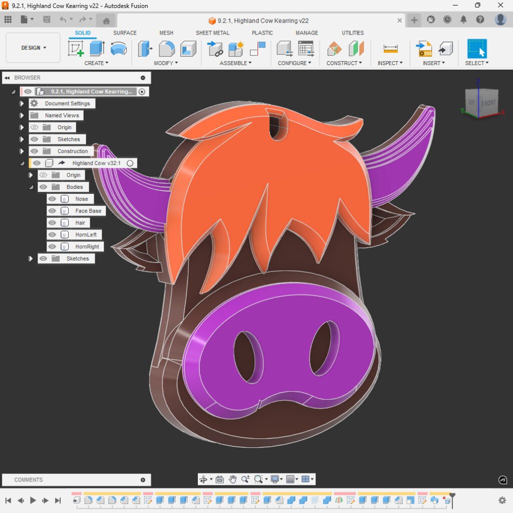 Highland Cow Keyring