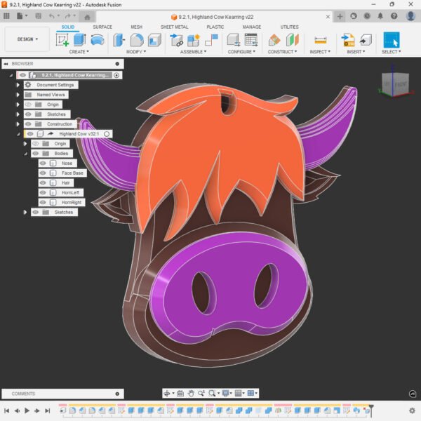 Highland Cow Keyring