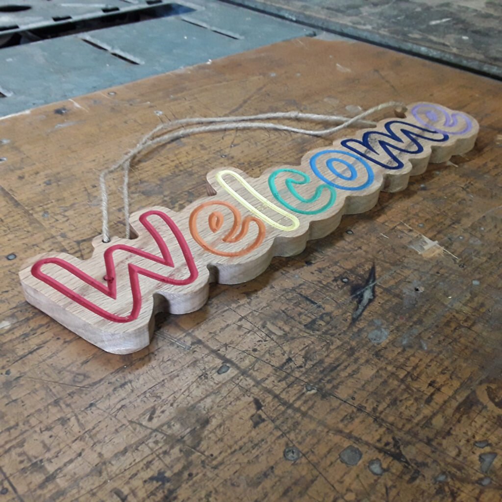 Rainbow Welcome Engraving